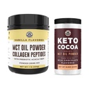 左岸性能 Keto MCT 油粉和Collagen + Keto Coco 饮料混合物