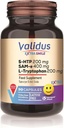 VALIDUS 额外微笑 5-HTTP 200 mg + L- Tryptophan 200 mg + Sam-e 400 mg 30 Capsules(Vcaps Plus)