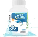 野鱼油 Omega 3 - EPA/DHA - Burpless,Lemon Flawared N-GMO,Gluten & Soy Free - 每架1200mg,60架服务,60架Capsules