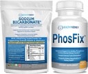 有机二碳酸钠 Alkaline 补充剂: 碱性、肾和酸支持的 1LB 粉剂 + PhosFix 120 Pills Phosporus Binder 健康磷水平和肾健康 Renal Suppor