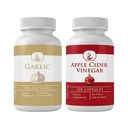 Garlic & Apple Cider Vinegar Capsule Bundle(每个100个Capsules),无添加剂或填充剂,实验室验证