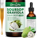 (1 pack) Soursop Graviola 液滴与海蚊和涡流, Soursop 位点液体用于细胞支持和再生,抗氧化剂和免疫, 2 Fl/Oz